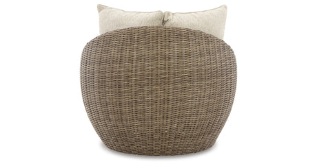 DANSON Beige Swivel Lounge with Cushion from Ashley - Luna Furniture