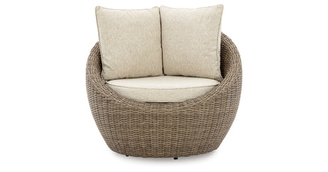DANSON Beige Swivel Lounge with Cushion from Ashley - Luna Furniture