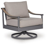 Ocean Beach Outdoor Sofa with 2 Lounge Chairs in Gray from Ashley Furniture - Luna Furniture
