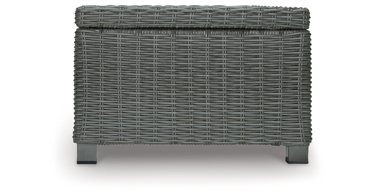 Elite Park Outdoor Coffee Table with 2 End Tables in Gray from Ashley Furniture - Luna Furniture