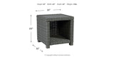 Elite Park Outdoor Coffee Table with 2 End Tables in Gray from Ashley Furniture - Luna Furniture