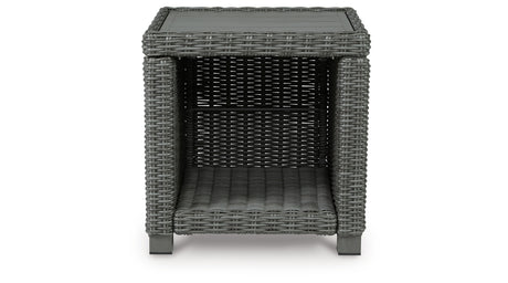 Elite Park Outdoor Coffee Table with 2 End Tables in Gray from Ashley - Luna Furniture