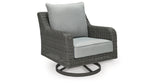 Elite Park Gray Outdoor Swivel Lounge with Cushion from Ashley - Luna Furniture