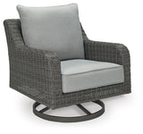 Elite Park Gray Outdoor Swivel Lounge with Cushion from Ashley - Luna Furniture