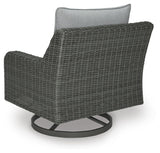 Elite Park Gray Outdoor Swivel Lounge with Cushion from Ashley - Luna Furniture