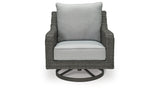 Elite Park Gray Outdoor Swivel Lounge with Cushion from Ashley - Luna Furniture