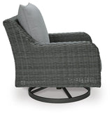 Elite Park Gray Outdoor Swivel Lounge with Cushion from Ashley - Luna Furniture
