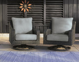 Elite Park Gray Outdoor Swivel Lounge with Cushion from Ashley - Luna Furniture