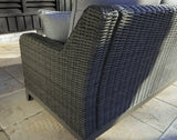 Elite Park Gray Outdoor Loveseat with Cushion from Ashley - Luna Furniture
