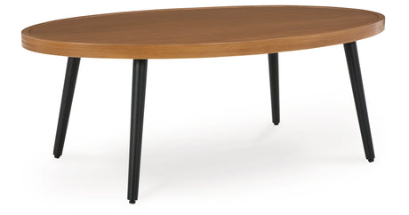 Horizon Hall Outdoor Sofa, 2 Lounge Chairs, Ottoman and Coffee Table from Ashley - Luna Furniture