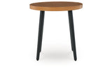 Horizon Hall Two-tone Brown Outdoor End Table from Ashley Furniture - Luna Furniture