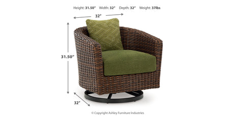 Horizon Hall Outdoor Sofa, 2 Lounge Chairs, Ottoman and Coffee Table from Ashley - Luna Furniture