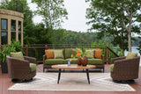 Horizon Hall 2 Lounge Chairs with End Table in Brown/Green from Ashley Furniture - Luna Furniture