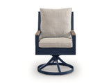 East Beach Outdoor Dining Table and 6 Chairs in Navy Blue/Driftwood from Ashley Furniture - Luna Furniture