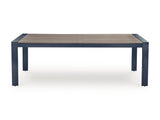 East Beach Outdoor Dining Table and 6 Chairs in Navy Blue/Driftwood from Ashley Furniture - Luna Furniture