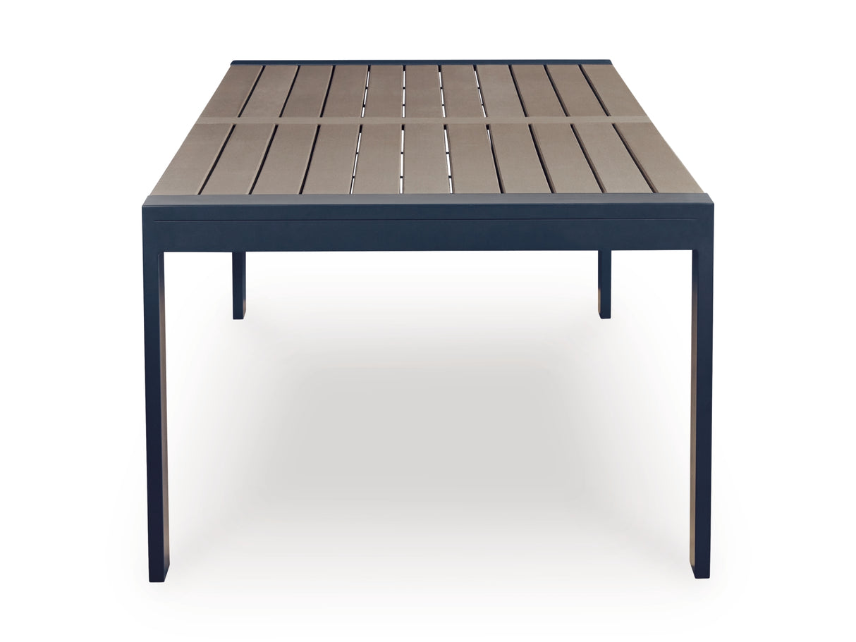 East Beach Outdoor Dining Table and 6 Chairs in Navy Blue/Driftwood from Ashley Furniture - Luna Furniture