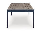 East Beach Outdoor Dining Table and 6 Chairs in Navy Blue/Driftwood from Ashley Furniture - Luna Furniture