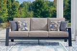 East Beach Outdoor Sofa and Loveseat in Navy Blue/Driftwood from Ashley - Luna Furniture