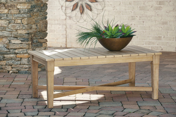 Carter Hall Beige Outdoor Coffee Table