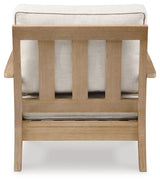 Carter Hall Outdoor Sofa with 2 Lounge Chairs and Coffee Table in Beige from Ashley - Luna Furniture