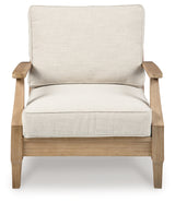 Carter Hall Outdoor Sofa with 2 Lounge Chairs and Coffee Table in Beige from Ashley - Luna Furniture
