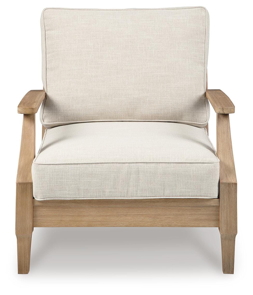 Carter Hall Outdoor Sofa with 2 Lounge Chairs and Coffee Table in Beige from Ashley Furniture - Luna Furniture