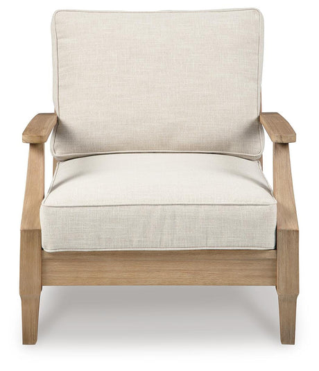 Carter Hall Outdoor Sofa with 2 Lounge Chairs and Coffee Table in Beige from Ashley - Luna Furniture