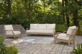 Carter Hall Outdoor Sofa with 2 Lounge Chairs and Coffee Table in Beige from Ashley - Luna Furniture