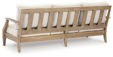 Carter Hall Outdoor Sofa with 2 Lounge Chairs and Coffee Table in Beige from Ashley - Luna Furniture