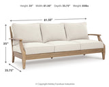Carter Hall Outdoor Sofa with 2 Lounge Chairs and Coffee Table in Beige from Ashley - Luna Furniture