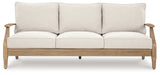 Carter Hall Outdoor Sofa with 2 Lounge Chairs and Coffee Table in Beige from Ashley - Luna Furniture
