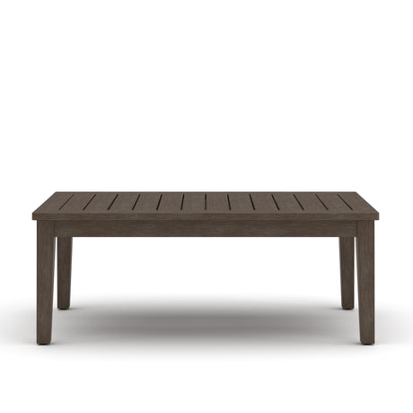 Adams Lane Dark Brown/Beige Outdoor Coffee Table from Ashley - Luna Furniture