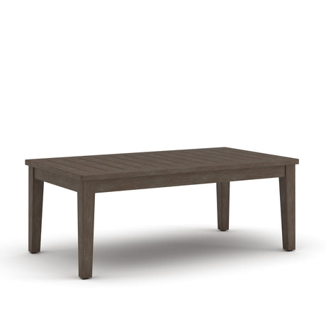 Adams Lane Dark Brown/Beige Outdoor Coffee Table from Ashley - Luna Furniture