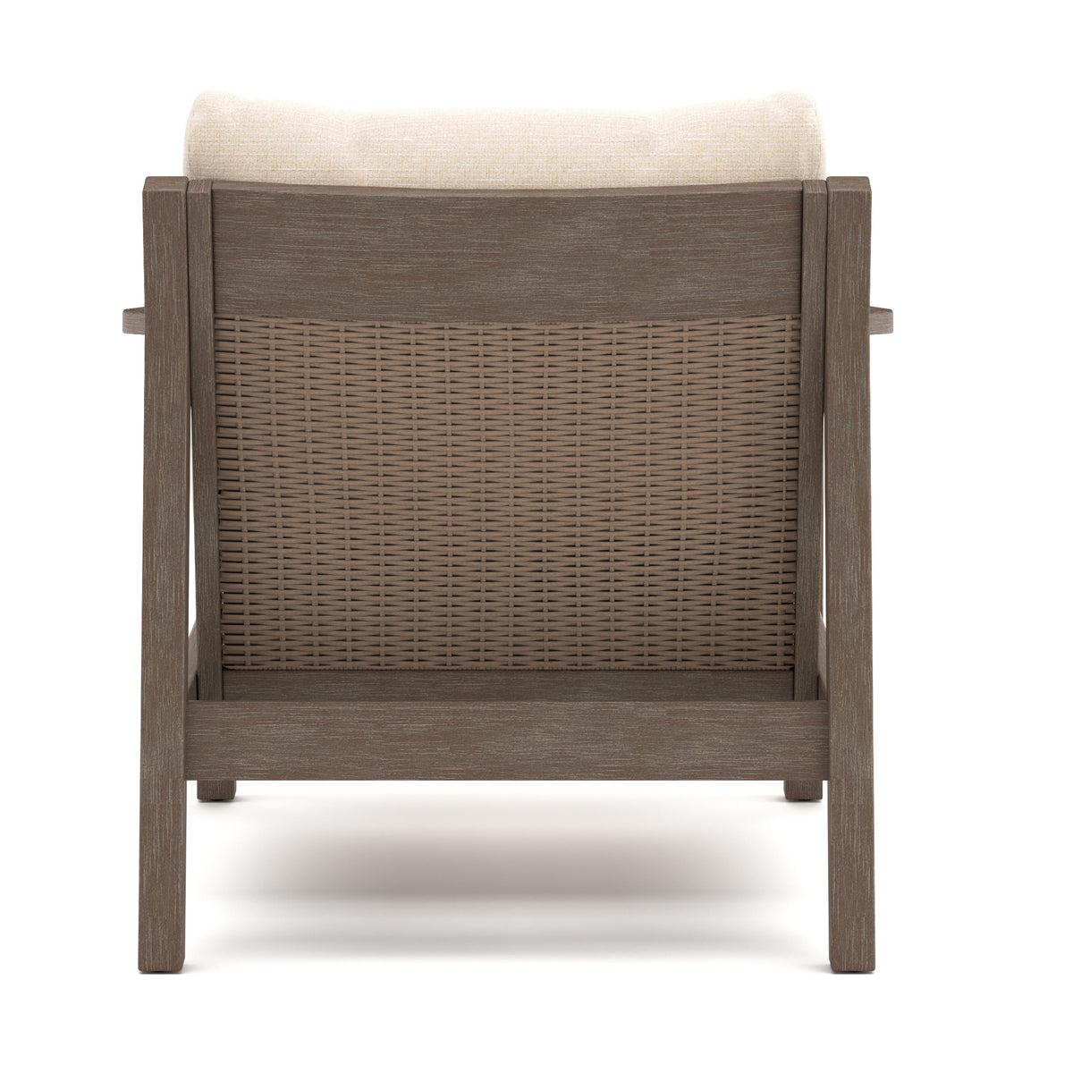 Adams Lane Dark Brown/Beige Outdoor Lounge Chair, Set of 2 from Ashley - Luna Furniture