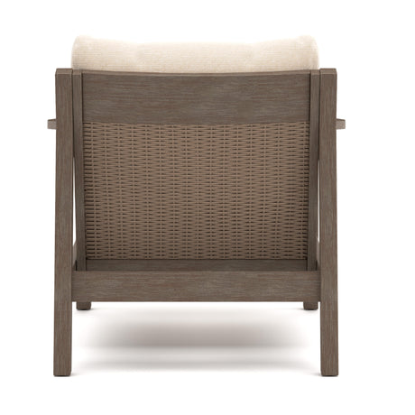 Adams Lane Dark Brown/Beige Outdoor Lounge Chair, Set of 2 from Ashley - Luna Furniture
