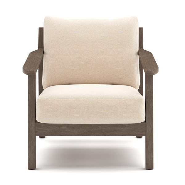 Adams Lane Dark Brown/Beige Outdoor Lounge Chair, Set of 2
