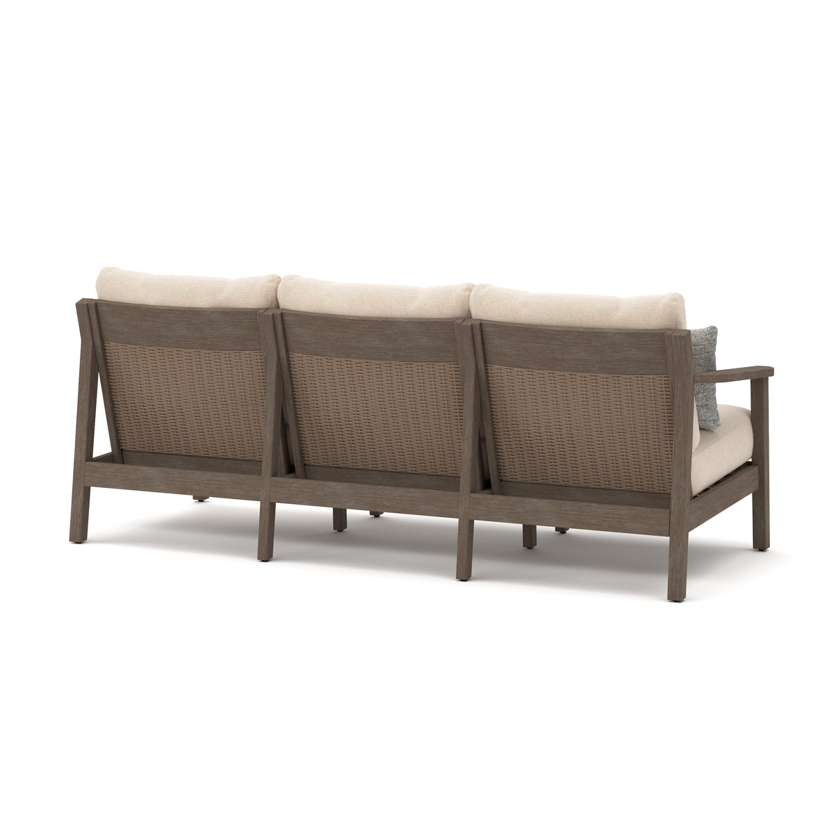 Adams Lane Dark Brown/Beige Outdoor Sofa from Ashley - Luna Furniture