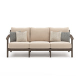 Adams Lane Dark Brown/Beige Outdoor Sofa from Ashley - Luna Furniture