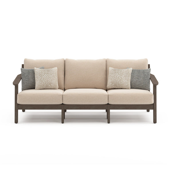 Adams Lane Dark Brown/Beige Outdoor Sofa