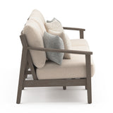 Adams Lane Dark Brown/Beige Outdoor Sofa from Ashley - Luna Furniture