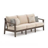 Adams Lane Dark Brown/Beige Outdoor Sofa from Ashley - Luna Furniture