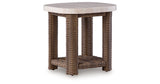 Dolan Creek Beige/Brown Outdoor End Table from Ashley - Luna Furniture
