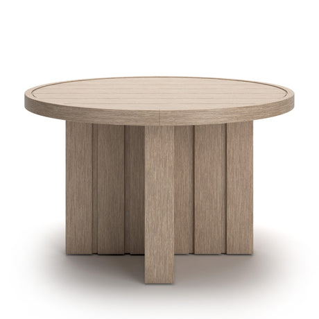 Thunder Trails Light Gray/Beige Outdoor Dining Table from Ashley - Luna Furniture