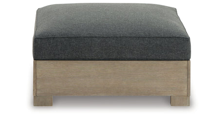 CITRINE PARK Brown Outdoor Ottoman with Cushion from Ashley - Luna Furniture