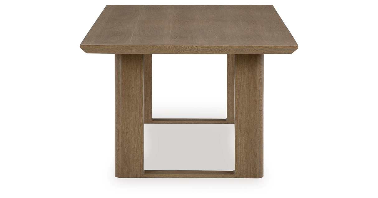 Serene Bay Outdoor Dining Table and 4 Chairs in Dark Brown from Ashley Furniture - Luna Furniture