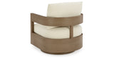 Serene Bay Outdoor Sofa and 2 Chairs with Coffee Table in Dark Brown/White from Ashley Furniture - Luna Furniture