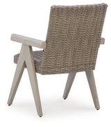 Cliff Trails Outdoor Dining Table and 4 Chairs in Beige from Ashley Furniture - Luna Furniture