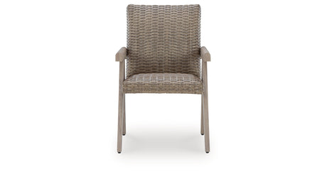 Cliff Trails Beige Outdoor Arm Chair from Ashley Furniture - Luna Furniture
