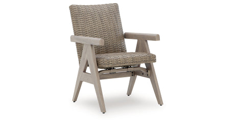 Cliff Trails Beige Outdoor Rocking Arm Chair from Ashley - Luna Furniture