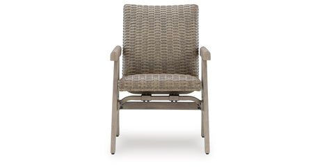 Cliff Trails Beige Outdoor Rocking Arm Chair from Ashley - Luna Furniture